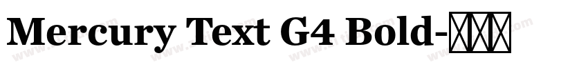 Mercury Text G4 Bold字体转换